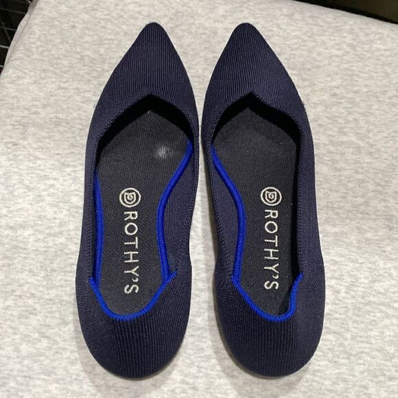 Rothy's The Point Women's Size 9 US Maritime Navy Pointed Toe Slip on Shoes - Picture 5 of 12